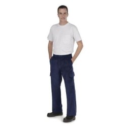PANTALON CON GOMA SANFOR MARINO ALGODON 48