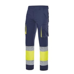 PANTALON STRETCH A.V. AZUL MAR/AMA.FLUOR T-2XL