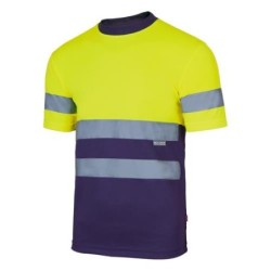 CAMISETA ALTA VISIBILIDAD AMA.FLUOR/MARINO T- XL