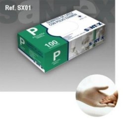 GUANTE LATEX 100 UNIDADES TALLA P SX01