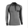 POLO PIQUE MANGA LARGA FLEX GRIS/NEGRO 671-M