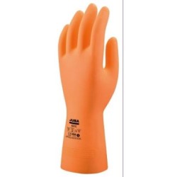 GUANTE SIN SOPORTE LATEX QUIMICO NARANJA T-8