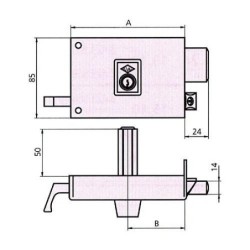 CERRADURA REVERSIBLE 125AR 10 IZDA. HE PF
