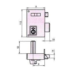 CERRADURA SOBREPONER 56A 70 IZDA. HE PF. CVL