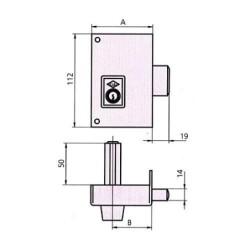 CERRADURA SOBREPONER 56C 60 DCHA. HE PF. CVL