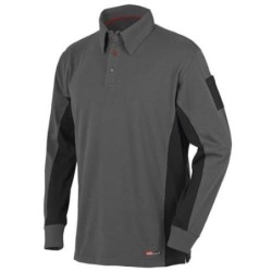 POLO STRETCH GRIS MANGA LARGA 8173 TALLA XL