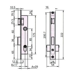 CERRADURA PUERTA METALICA 1975/0 CVL