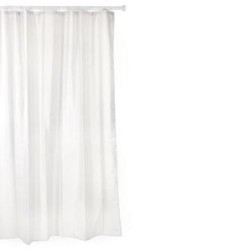 CORTINA BAÑO POLIESTER 140X200 BLANCO ANILLAS