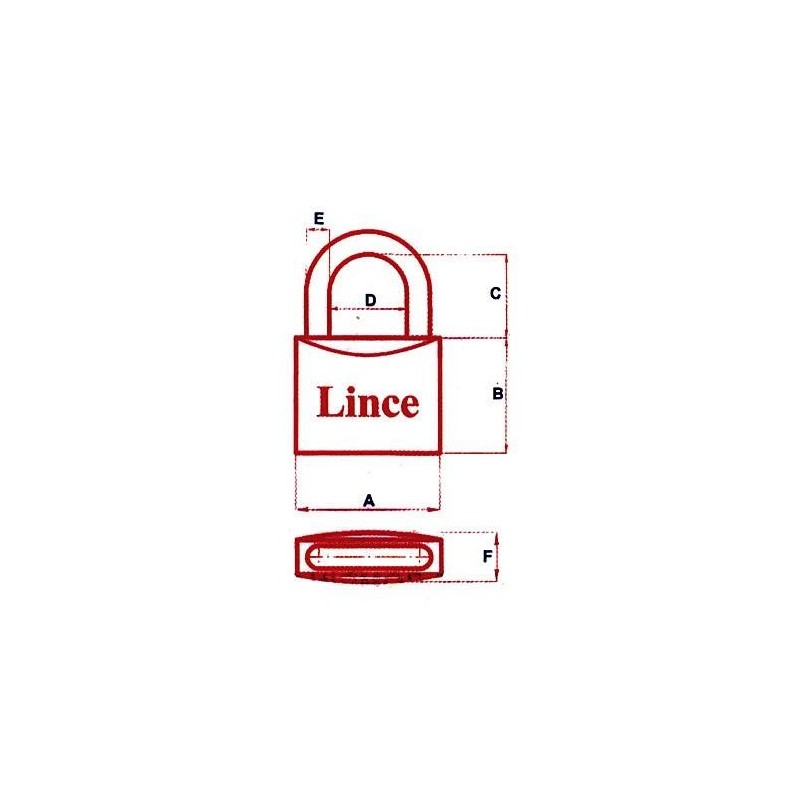 CANDADO LATON 300/30 ARCO NORMAL LINCE