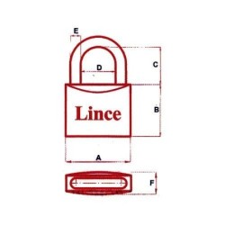 CANDADO LATON 300/25 ARCO NORMAL LL./IG. 3379