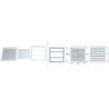 REJILLA EMPOTRAR REGULABLE BLANCA 17X17 R176