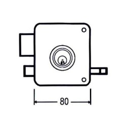 CERRADURA SOBREPONER 2525 PR 80 DCHA. MCM