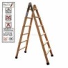 ESCALERA MADERA DOBLE 9-PELDAÑOS CON TACO D9T