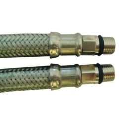 JUEGO CONEXION INOX. GRIFERIA 3/8" 10X100 35MM