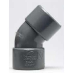 ENLACE CODO 45   HEMBRA PVC EVACUACION 50 MM