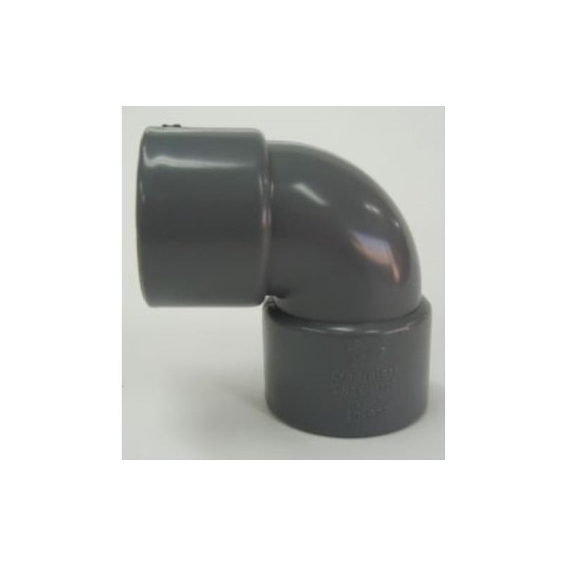 ENLACE CODO 90   HEMBRA PVC EVACUACION 40 MM