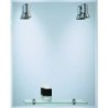 ESPEJO BATHSTAGE BISEL MURAL 60X75 C/FOCOS+ESTANTE