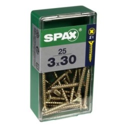 TORNILLO SPAX C/PL POZI BRICO. 3.0X30 C/25 UDS