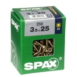 TORNILLO SPAX C/PL POZI BRICO. 3.5X25 C/250 UDS