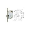 PICAPORTE UNIFICADO 134U/50RHN HIERRO NIQUELADO