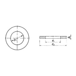 ARANDELA PLANA DIN-125 INOX. A-2 14 (CENT.)