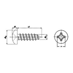 TORNILLO DIN-7981 PH. INOX. A-2 10X5/8 (CENT.)