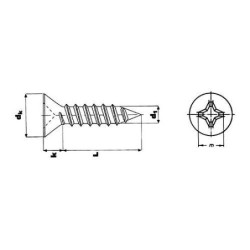 TORNILLO DIN-7982 PH. INOX. A-2 6X5/8 (CENT.)
