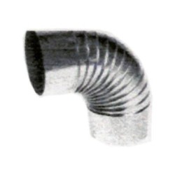 CODO RIZADO GALVANIZADO 130 MM.