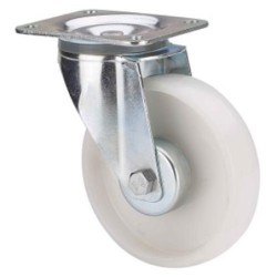 RUEDA GIRATORIA DE POLIAMIX BLANCO 100MM