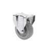 RUEDA FIJA 125 GOMA GRIS ELASTICA 225KG.