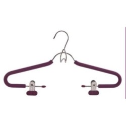 PERCHA CROMADA CON ESPUMA 2 PINZAS 39 CM. MON8882