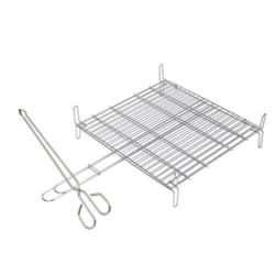 PARRILLA DOBLE INOX. 18/8 40X45CM. 2685