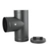 TE PINTADA NEGRO MATE CON TAPON 110MM