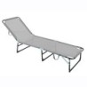 CAMA PLEGABLE EN ACERO GRIS Y TEXALINE GRIS