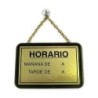 PLACA HORARIO-GRACIAS POR SU VISITA PLATA