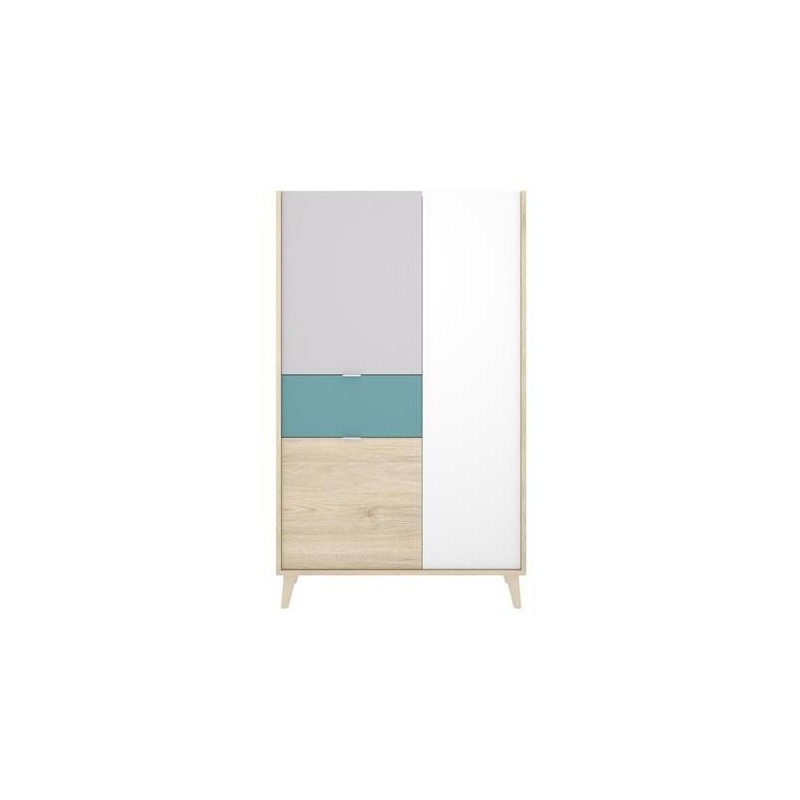 NOVA - MODULO VERTICAL DE 2 PUERTAS Y 1 CAJON - BL