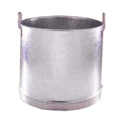 CUBO RECTO GALVANIZADO 2 ASAS LATERALES 12 18 L.