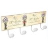 PERCHA PARED 4 POMOS PORCELANA LAVANDA 4 9063B35