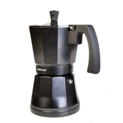 CAFETERA ALUMINIO INDUCCION NEGRA 12 TAZAS LUCCIA