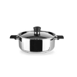 CACEROLA 28 CM ACERO INOX 18/10 ASAS DE BAQUELITA