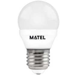 BOMBILLA LED 5 W. ESFERICA E27 LUZ CALIDA 21806