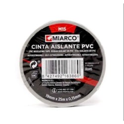 CINTA AISLANTE PVC M15 19X25 GRIS 17750