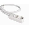 BASE 2 TOMAS CON TOMA TIERRA 1.5 M. CABLE 8012
