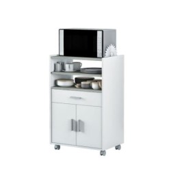 MUEBLE AUXILIAR MICROONDAS BLANCO/GRIS 0L9910A