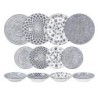 SET 12 PZ PORCELANA NEGRA 691701