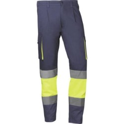 PANTALON AZUL MARINO BANDA AMARILLO MYKONOS T.L