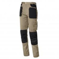 PANTALON STRETCH EN CAJA BEIGE/NEGRO L  8730B