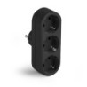 ADAPTADOR TRIPLE TT 16A-250V NEGRO 1333-N