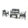 CONJUNTO SOFA + 2 SILLONES + MESA C/COJINES