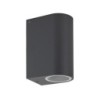 APLIQUE DE PARED 2XGU10 150MM IP54 GRAFITO